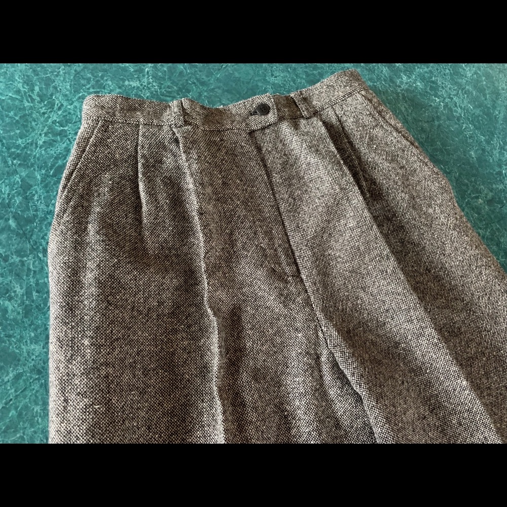 Savannah-Tweed look dress slacks, pleated, lined